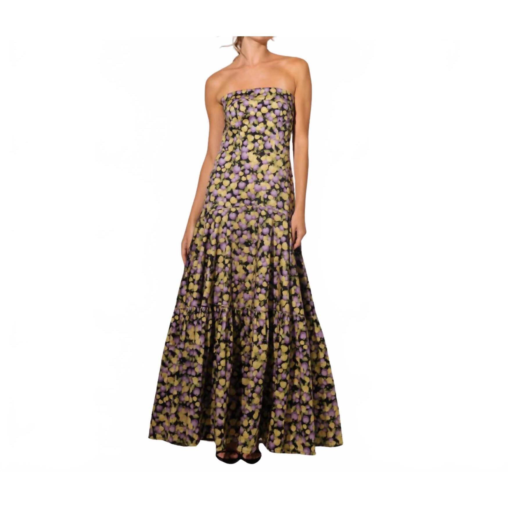 New Kleid Iris Maxi Dress In Purple Multi